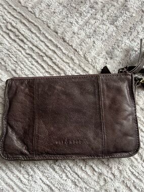 Day & Mood Gray Leather Wristlet Clutch